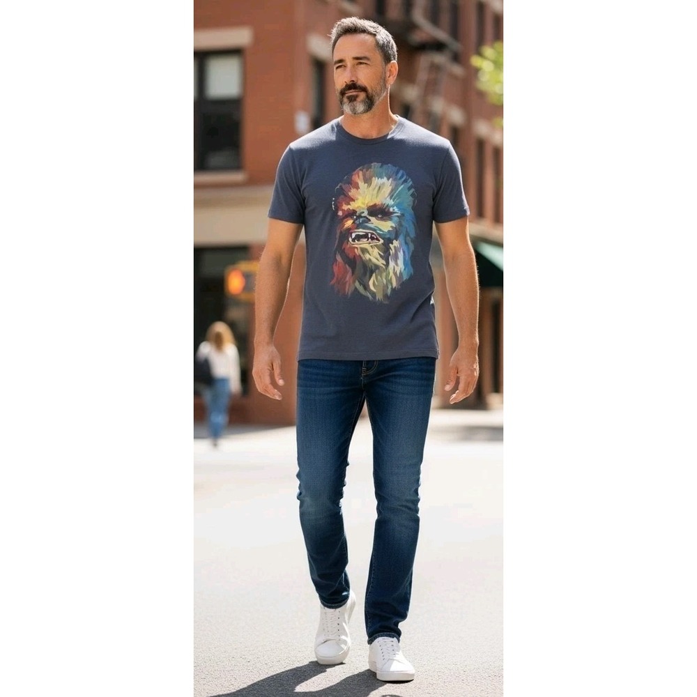 Star Wars Chewbacca Pop Art Mens  Wookiee Graphic T-shirt SZ L 100% Cotton